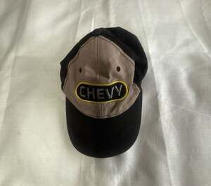 GM Chevrolet Chevy Patch Logo Two-Tone Black and Gray Adjustable Baseball Hat
